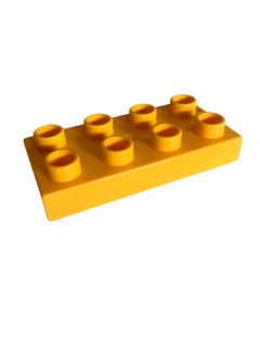 Lego Duplo kostka sv. oranžová 4x2 úzká